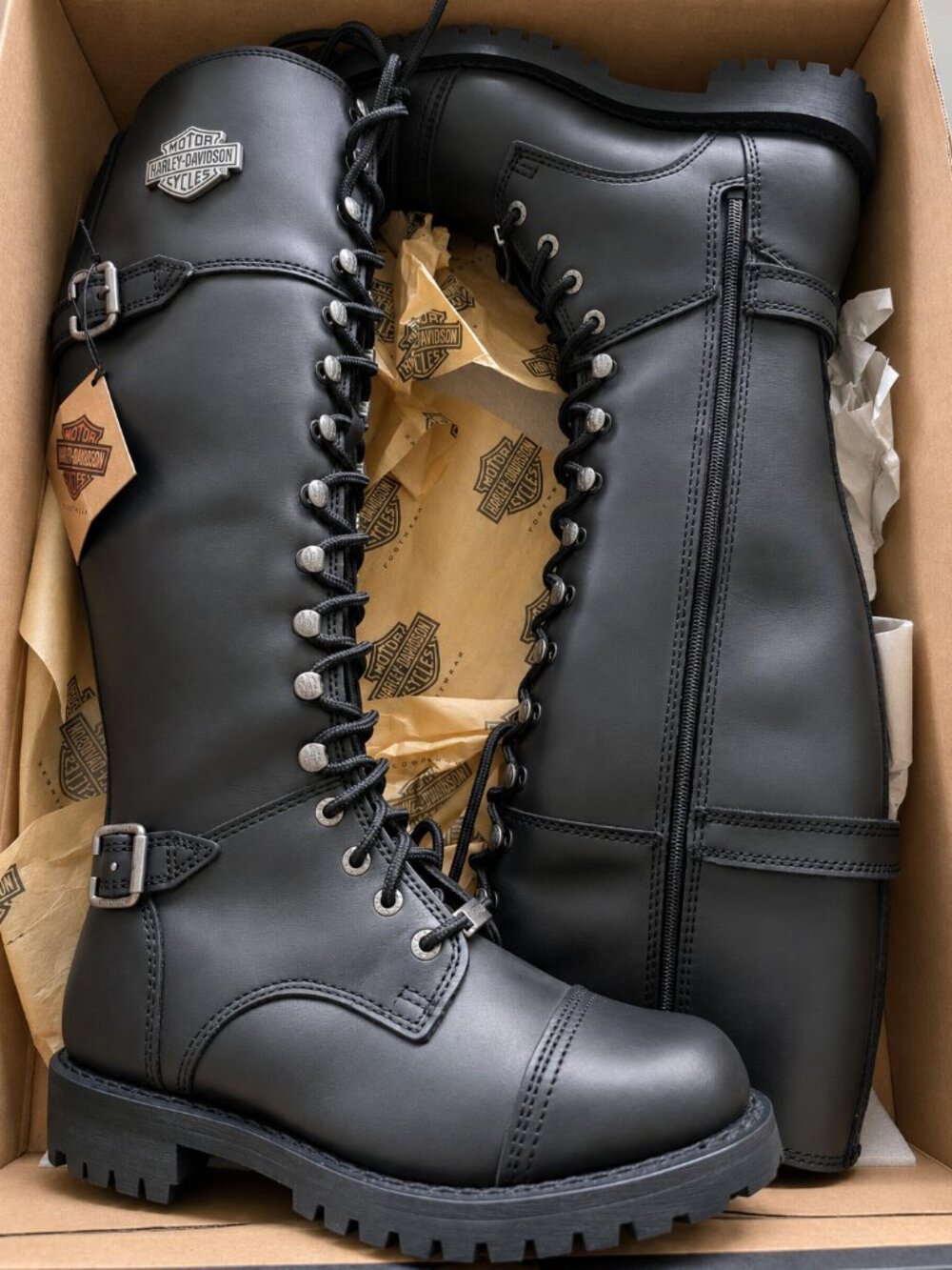 Harley Davidson Beechwood Motorcycle Boots Women's Size 6 NIBWT